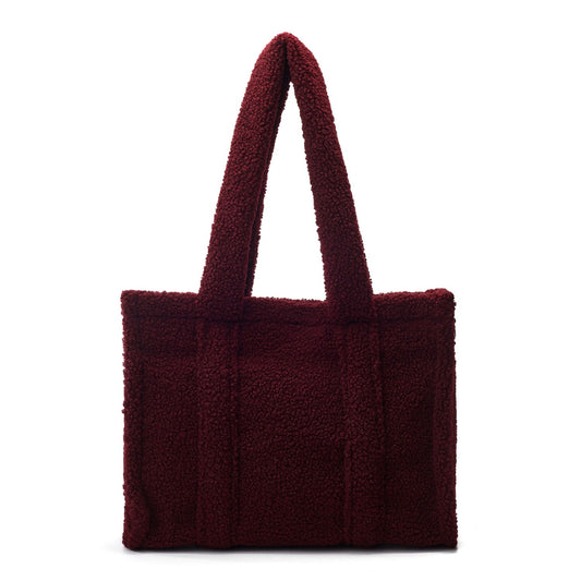 Jemima Bag Burgundy Faux Fur