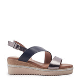 Joani Navy - Pewter Porvair Sandals