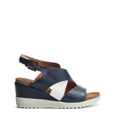 Kalina Navy Leather Sandals