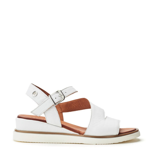 Kapur White Leather Sandals