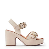 Kellisa Off White Leather Sandals