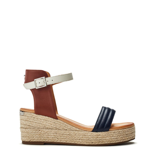 Kolanthia Navy Leather Sandals
