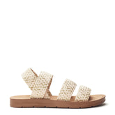 Kyomi Cream Textile Sandals