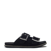 Laccie Black Suede Sandals