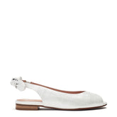 Lavatera White Metallic Leather Shoes