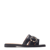 Liatris Black Leather Sandals