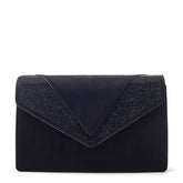 Livelia Clutch Black Alcantara