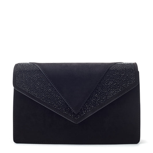 Livelia Clutch Black Alcantara