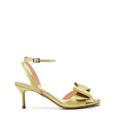 Lotty Lime Green Satin Sandals