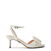 Lotty White Satin Sandals