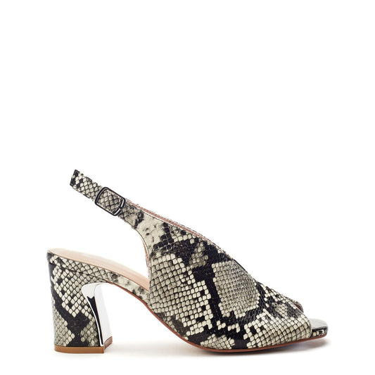 Love Grey Mix Snake Print Sandals