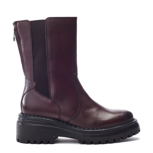 Luccio Burgundy Leather Boots