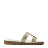 Lupin Gold Lizard Porvair Sandals