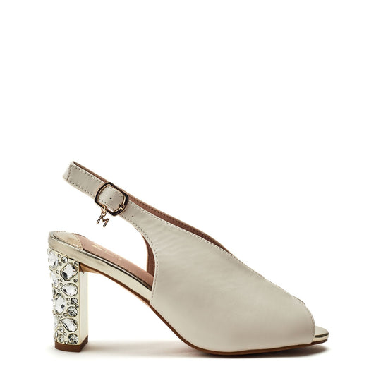 Maeva Off White Alcantara Sandals