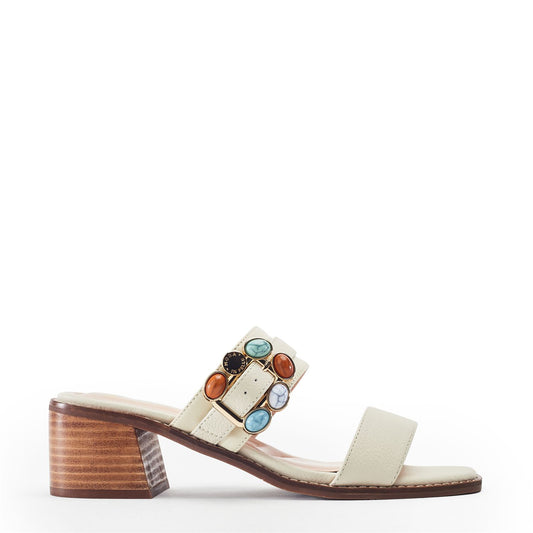 Mallorie Off White Porvair Sandals