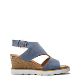 Mapel Light Blue Suede Sandals