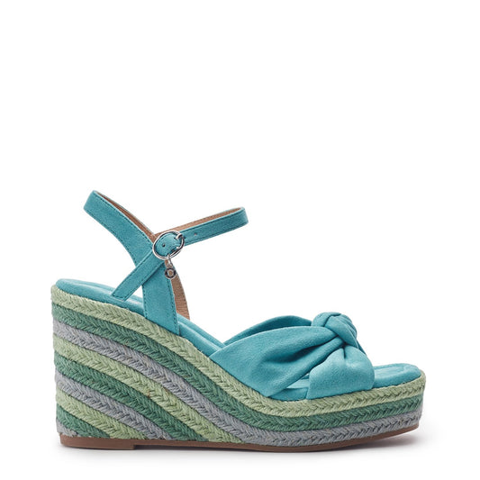 Margaritaa Blue Faux Suede Sandals