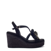 Millano Black Alcantara Sandals