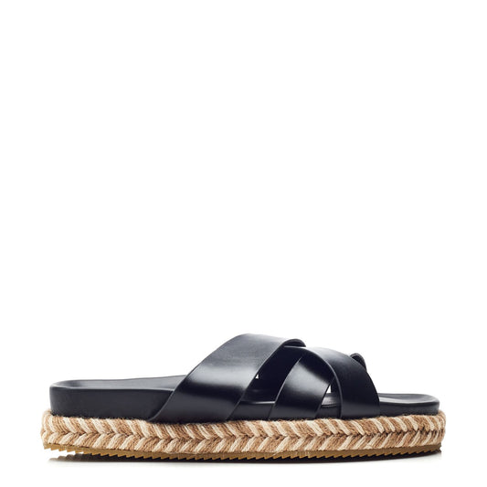 Morornie Black Porvair Sandals