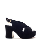 Nakara Black Alcantara Sandals