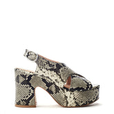 Nakara Grey Snake Print Sandals