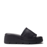 Namya Jet Black Leather Sandals