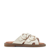 Navya Off White Porvair Sandals