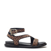 Nolanna Black - Leopard Alcantara Sandals