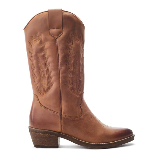 Oka Tan Leather Boots