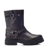 Olencia Khaki Leather Boots