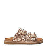Olisia Bronze Metallic Leather Sandals
