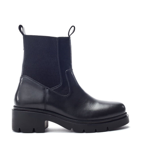 Olliia Black Leather Boots