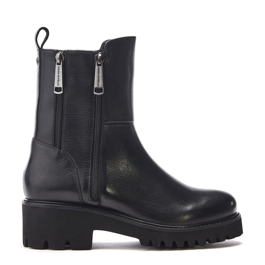 Opaline Black Leather Boots