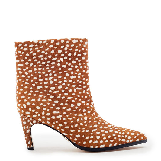 Pix Fawn Fawn Print Pony Hair Boots