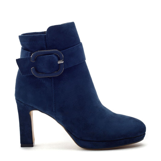 Poppina Navy Alcantara Boots