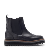 Priyah Black Leather Boots