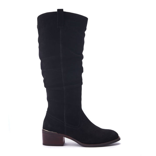 Raissa Black Suede Boots