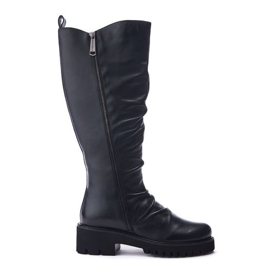 Riez Black Leather Boots