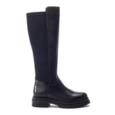 Roshana Black Leather Boots