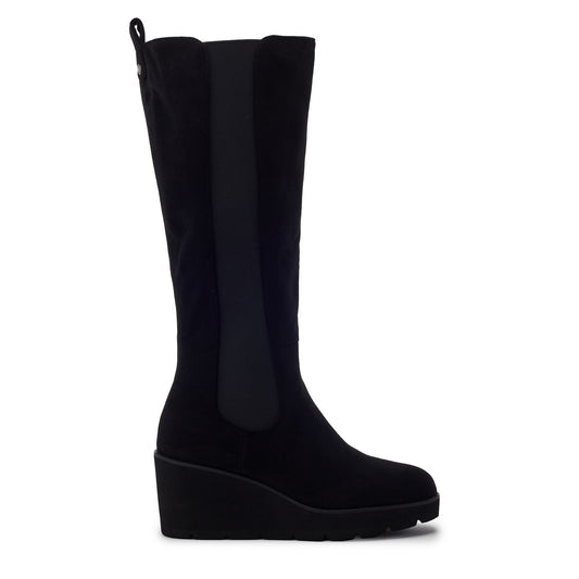 Rounia Black Faux Suede Boots