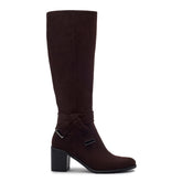 Sabea Dark Brown Alcantara Boots