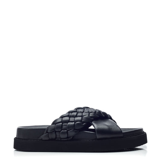 Sh Aimee Black Leather Sandals