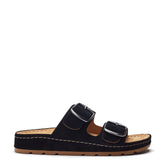 Sh Elate Black Suede Sandals