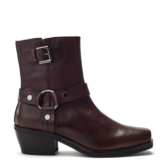 Sh Gee Dark Brown Leather Boots