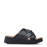 Sh Grana Black Leather Sandals