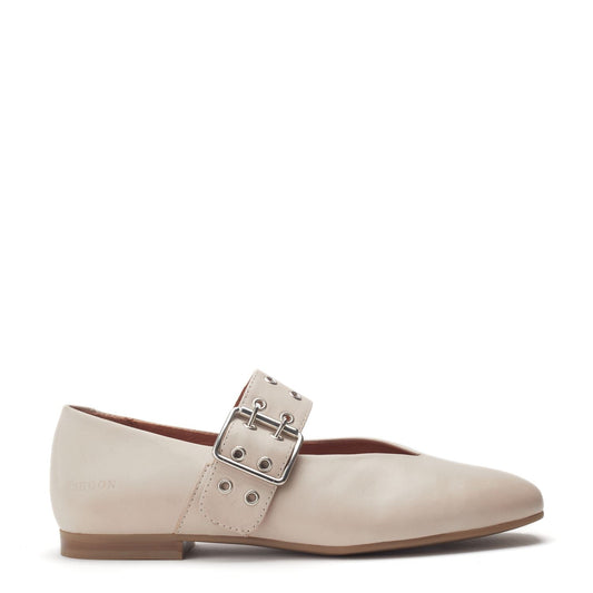 Sh Ilice Off White Leather Shoes