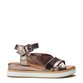 Sh Meade Pewter Leather Sandals