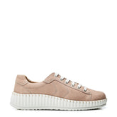 Sh Riyah Beige Leather Trainers
