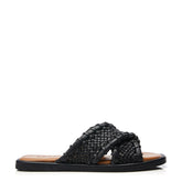 Sh Scope Black Leather Sandals