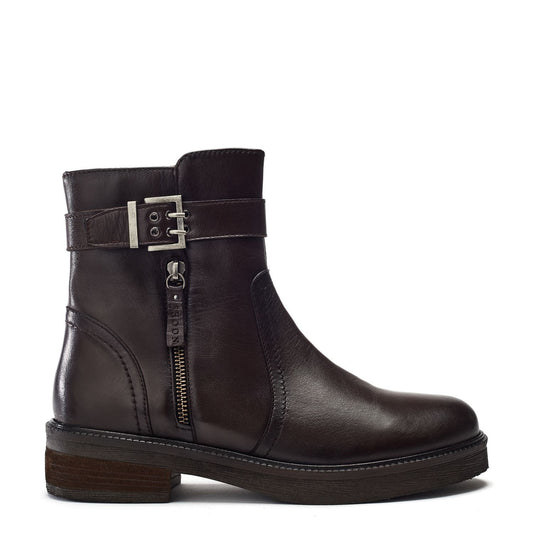 Sh Sherri Dark Brown Leather Boots